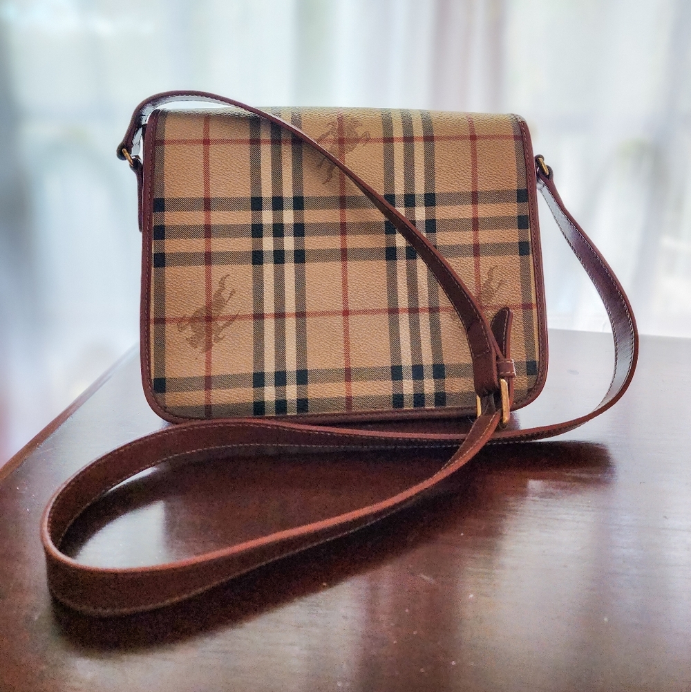 Burberry Beige and Brown Crossbody Bag